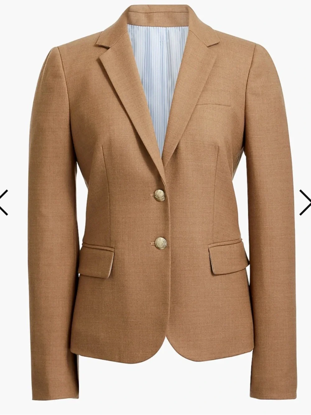 J.Crew Original Schoolboy Tailored Wool Blazer - Camel-Size 14 Career Preppy - Picture 3 of 9